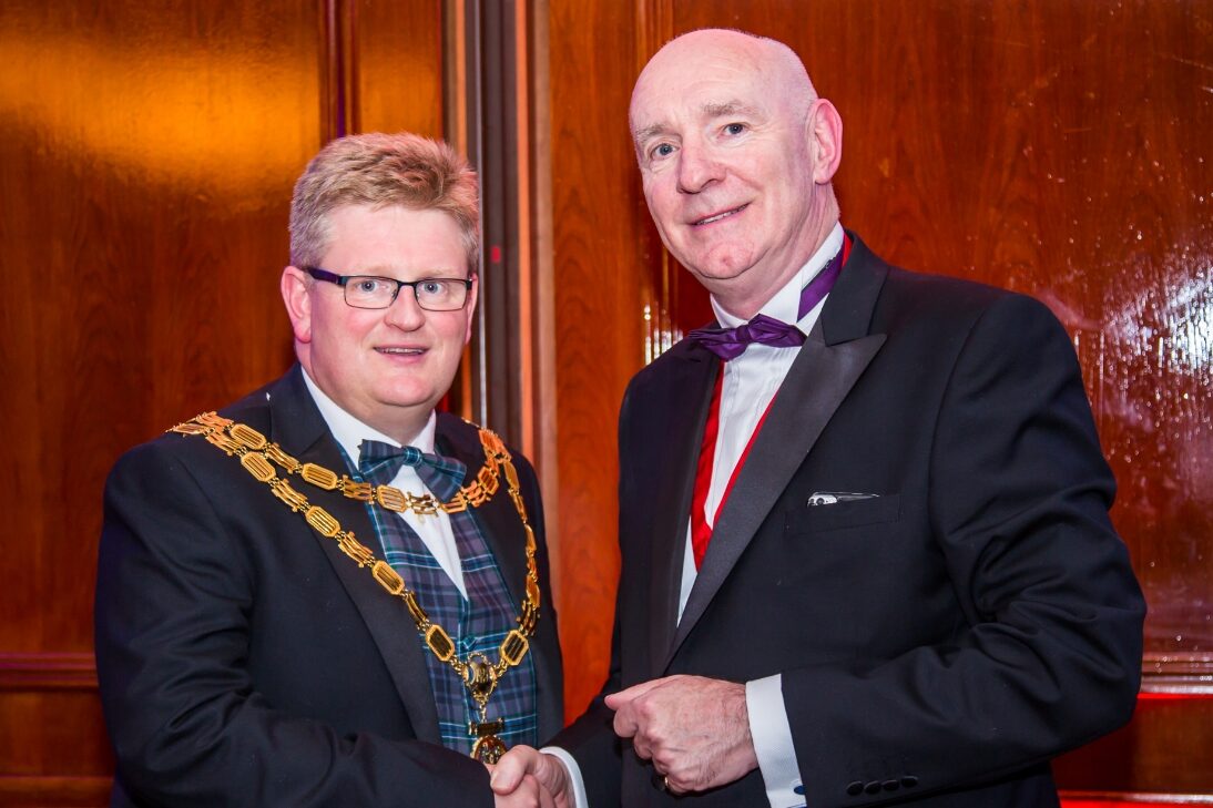 William Miller President of NAFD presents Dom Maguire with his Honorary Membership2 honorary membership of the NAFD