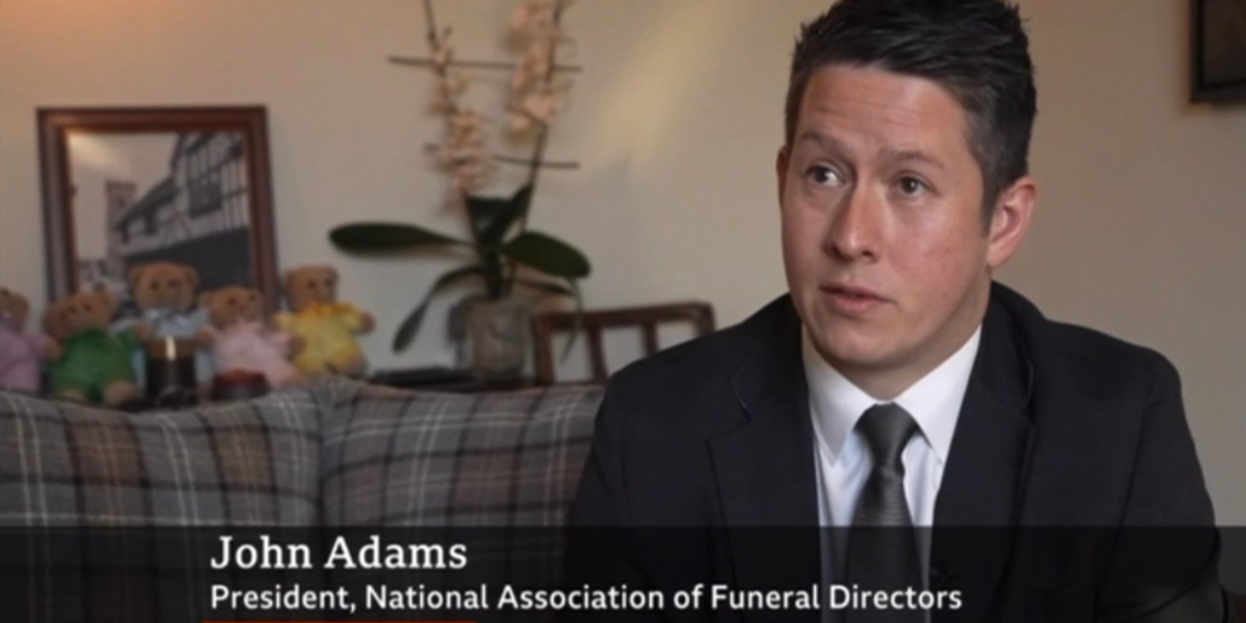 NAFD President on BBC Breakfast Web Image Photto of NAFD President John Adams discussing the Bereavement in Education campaign